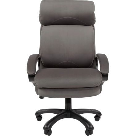 Кресло VT_Chairman Home 505 Россия ткань Т-55 серый (черный пластик)