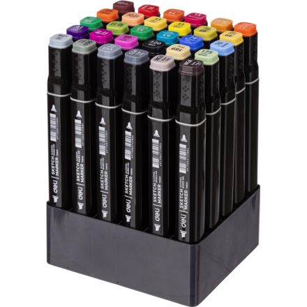 Маркер для скетчинга Deli 30цв, двухстор., E70806-30 Маркер для скетчинга Deli 30цв, двухстор., E70806-30