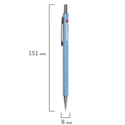 Карандаш механический 0,5 мм, HB, BRAUBERG OCEAN BLUE, металлический корпус, 181978 Карандаш механический 0,5 мм, HB, BRAUBERG OCEAN BLUE, металлический корпус, 181978