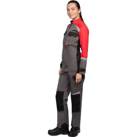 Куртка лет жен TOPFORT Грегаль (л23) сер/крас 128-132/158-164