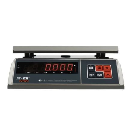 Весы фасовочные MERTECH M-ER 326AFU-3.01, LCD (0,01-3 кг), дискретность 1 г, платформа 255x205 мм, 3058