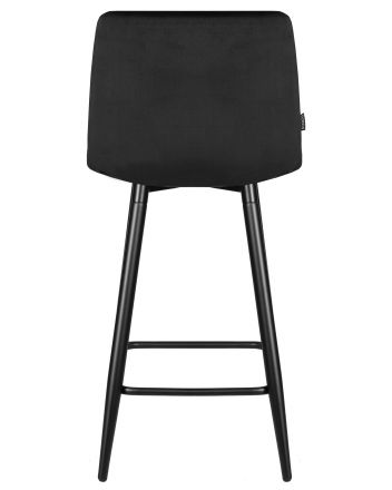 Стул полубарный DOBRIN OLIVIA, черные матовые ножки, черный велюр (108-77) Стул полубарный DOBRIN OLIVIA, черные матовые ножки, черный велюр (108-77)