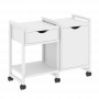 Loft Тумба на колесных опорах наборная. Вариант №3 VR.L-TN-3.K Белый бриллиант/Белый металл 970*460*767 Loft Тумба на колесных опорах наборная. Вариант №3 VR.L-TN-3.K Белый бриллиант/Белый металл 970*460*767