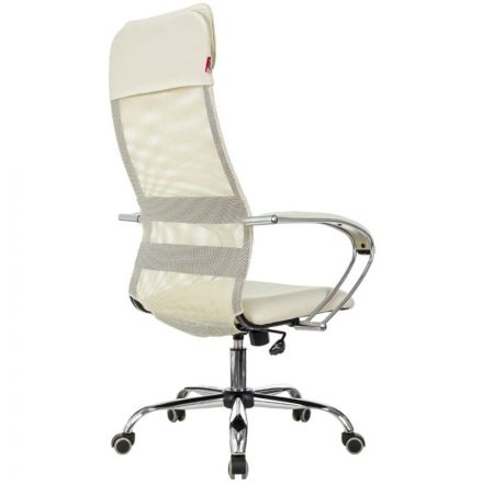 Кресло VB_EChair-655 SL TPU_BG сетка/экокожа бежевый хром