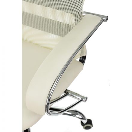 Кресло VB_EChair-655 SL TPU_BG сетка/экокожа бежевый хром