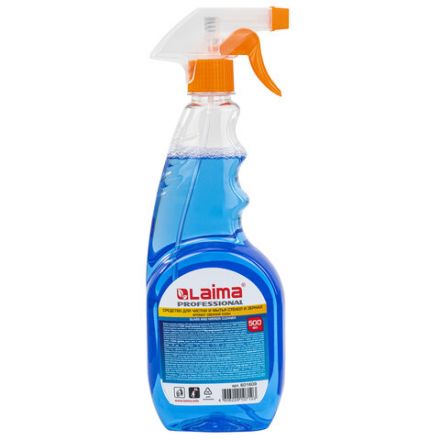 Средство для мытья стекол и зеркал 500 мл, LAIMA PROFESSIONAL, свежий озон, распылитель, 601609 Средство для мытья стекол и зеркал 500 мл, LAIMA PROFESSIONAL, свежий озон, распылитель, 601609