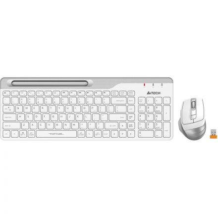 Набор клавиатура+мышь A4Tech Fstyler (FB2535C ICY WHITE) клав,мышь:бел/сер