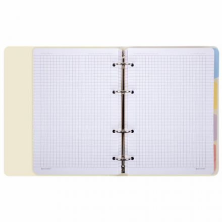 Тетрадь на кольцах А5 175х220 мм, 120 л., пластик с блестками, с резинкой и разделителями, BRAUBERG, Желтый, 404631