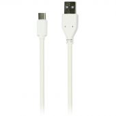 Кабель Smartbuy iK-3112, USB2.0 (A) - Type C, 2A output, 1м, белый, белый