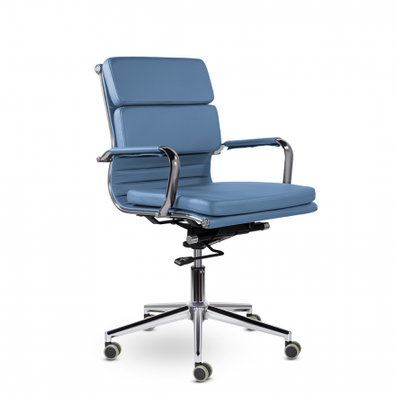 Кресло СН-303 Кайман Трио Н soft хром Ср S-0420 (светло-голубой)
