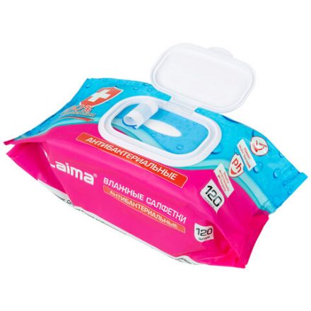 Салфетки влажные 120 шт., АНТИБАКТЕРИАЛЬНЫЕ, с пластиковым клапаном, LAIMA "Antibacterial", 112497 Салфетки влажные 120 шт., АНТИБАКТЕРИАЛЬНЫЕ, с пластиковым клапаном, LAIMA "Antibacterial", 112497