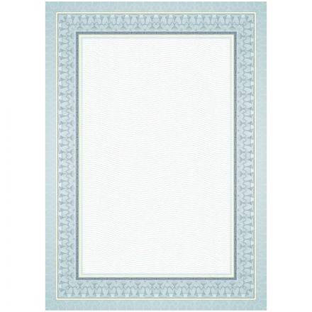 Сертификат-бумага с рамкой А4 синяя волна, 250 г/кв.м, 20 шт/уп КЖ-1794/1