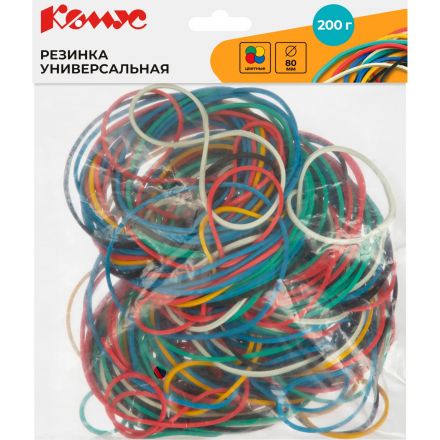 Резинка универсальная 200 г/уп, d=80 мм в ассортименте