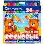 Восковые мелки утолщенные BRAUBERG, НАБОР 24 цвета, на масляной основе, яркие цвета, 222972 Восковые мелки утолщенные BRAUBERG, НАБОР 24 цвета, на масляной основе, яркие цвета, 222972