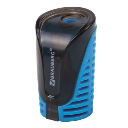 Точилка BRAUBERG "Cell" с контейнером, пластиковая, овальная, цвет корпуса ассорти, 226944 Точилка BRAUBERG "Cell" с контейнером, пластиковая, овальная, цвет корпуса ассорти, 226944