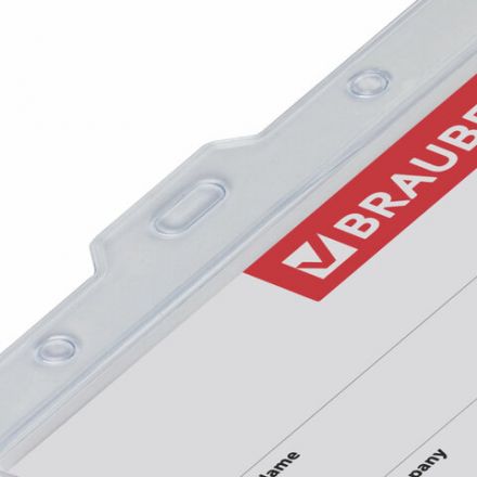 Бейдж-карман горизонтальный БОЛЬШОЙ (90х120 мм), без держателя, BRAUBERG, 235695 Бейдж-карман горизонтальный БОЛЬШОЙ (90х120 мм), без держателя, BRAUBERG, 235695