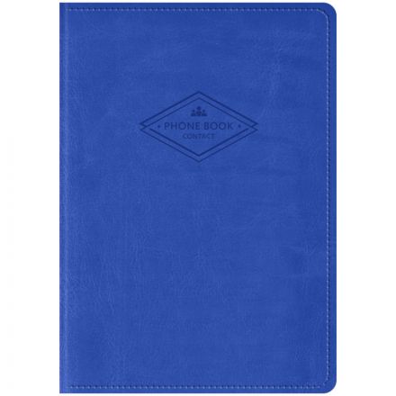 Телефонная книга А5, 80л., кожзам, OfficeSpace "Winner" синий, с вырубкой