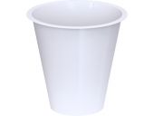 Контейнер п/п 0,33л. круглый, под запайку, с белой крышкой цв. белый