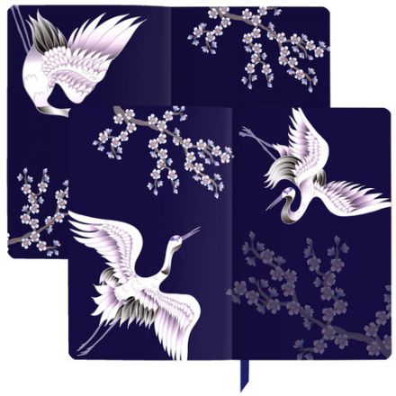 Ежедневник недатированный А5 (138х213 мм), BRAUBERG VISTA, под кожу, гибкий, 136 л., "Cranes", 112025 Ежедневник недатированный А5 (138х213 мм), BRAUBERG VISTA, под кожу, гибкий, 136 л., "Cranes", 112025