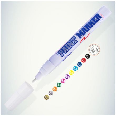 Маркер промышленный MunHwa для универсальной маркировки белый (4 мм) Маркер промышленный MunHwa для универсальной маркировки белый (4 мм)