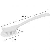 Щетка ручная FBK с длинной ручкой 410х45мм мягкая белая 10213-1 Щетка ручная FBK с длинной ручкой 410х45мм мягкая белая 10213-1