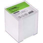 Блок для записей СТАММ "Престиж", 9*9*9см, пластиковый бокс, белый Блок для записей СТАММ "Престиж", 9*9*9см, пластиковый бокс, белый