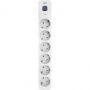 Сетевой фильтр Powercom SP-06W 1,8 м (6 розеток) белый/серый