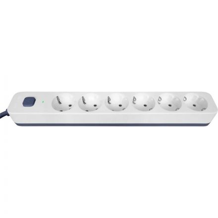 Сетевой фильтр Powercom SP-06W 1,8 м (6 розеток) белый/серый