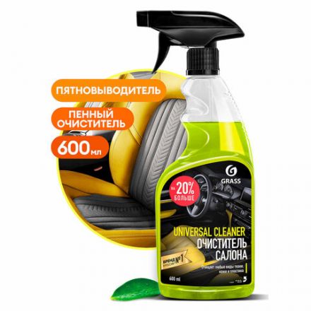 Очиститель салона для велюра, кожи, пластика, 600 мл, GRASS UNIVERSAL CLEANER, триггер, 110392 Очиститель салона для велюра, кожи, пластика, 600 мл, GRASS UNIVERSAL CLEANER, триггер, 110392