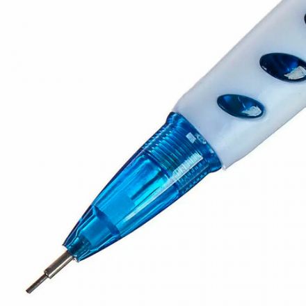 Карандаш механический 0,5 мм, KOH-I-NOOR "Geometry", ластик, резиновый грип, корпус тонированный голубой, 5780, 5780008001KS Карандаш механический 0,5 мм, KOH-I-NOOR "Geometry", ластик, резиновый грип, корпус тонированный голубой, 5780, 5780008001KS