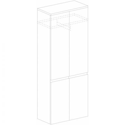 Гардероб ED_Vita узк. V-2.3, дуб сонома