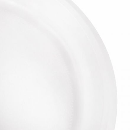 Одноразовые тарелки плоские, КОМПЛЕКТ 100 шт., пластик, d=220 мм, БЮДЖЕТ, белые, ПС, холодное/горячее, LAIMA, 600943