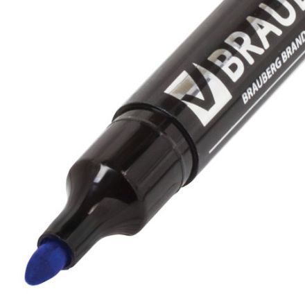 Маркеры перманентные BRAUBERG "Contract", НАБОР 4 ЦВЕТА, круглый наконечник 3 мм, 150474