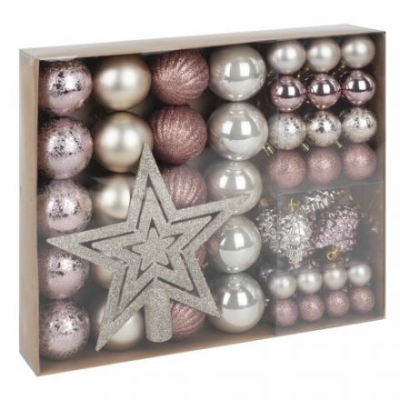 Шары новогодние ёлочные "Champagne" 55 предметов, кремовое серебро/золото, ЗОЛОТАЯ СКАЗКА, 591719 Шары новогодние ёлочные "Champagne" 55 предметов, кремовое серебро/золото, ЗОЛОТАЯ СКАЗКА, 591719