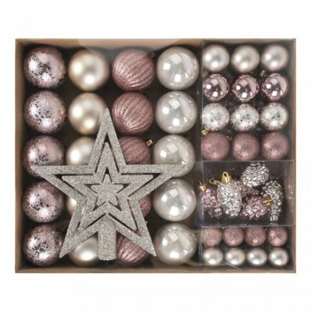 Шары новогодние ёлочные "Champagne" 55 предметов, кремовое серебро/золото, ЗОЛОТАЯ СКАЗКА, 591719 Шары новогодние ёлочные "Champagne" 55 предметов, кремовое серебро/золото, ЗОЛОТАЯ СКАЗКА, 591719