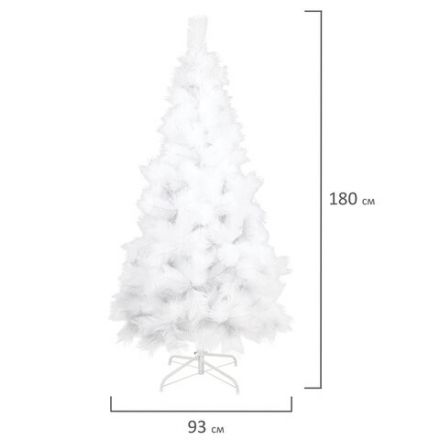 Ель новогодняя искусственная "Пушистая" 180 см, белая, ЗОЛОТАЯ СКАЗКА, 592048 Ель новогодняя искусственная "Пушистая" 180 см, белая, ЗОЛОТАЯ СКАЗКА, 592048