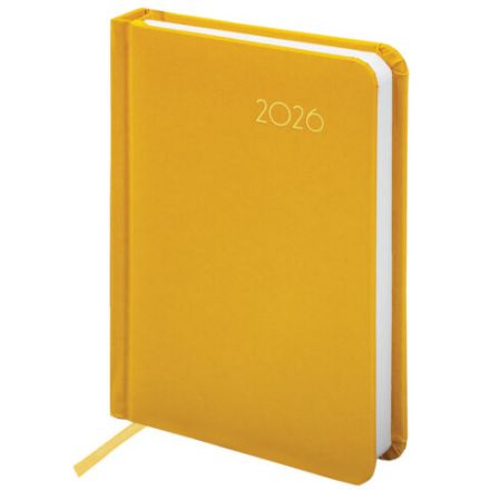 Ежедневник датированный 2026, МАЛЫЙ ФОРМАТ 100х150 мм, А6, BRAUBERG "Select", балакрон, желтый, 117261 Ежедневник датированный 2026, МАЛЫЙ ФОРМАТ 100х150 мм, А6, BRAUBERG "Select", балакрон, желтый, 117261