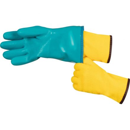 Перчатки трикотаж ут.ПВХ/нитр Jeta Safety Winter Grip JPW-811 син-жел р.M