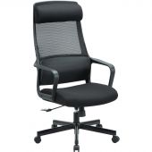 Кресло BN_U_EСhair-595 ТС сетка/ткань черный, металл