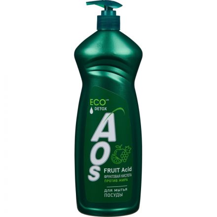 Средство для мытья посуды AOS ЭКО с Фруктовыми кислотами 900гр Средство для мытья посуды AOS ЭКО с Фруктовыми кислотами 900гр