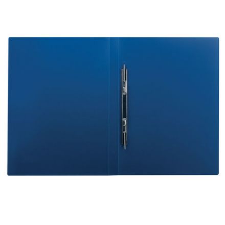 Папка с металлическим скоросшивателем BRAUBERG стандарт, синяя, до 100 листов, 0,6 мм, 221633