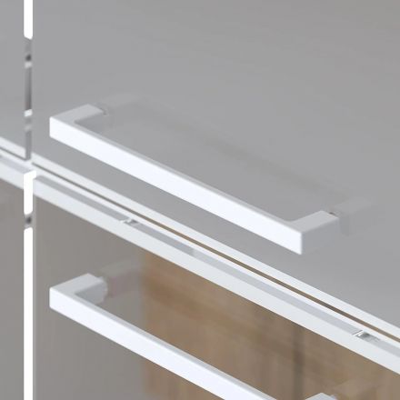 Двери стекл. Комус Мебель К-Loft 2шт. 241H007 764х4х1022 с белой ручкой