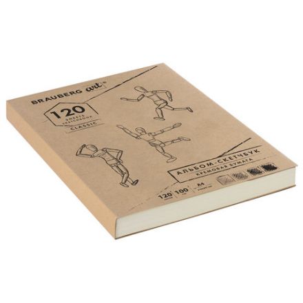 Скетчбук, слоновая кость 100 г/м2, 210х297 мм, 120 л., прошивка, BRAUBERG ART CLASSIC, 128960 Скетчбук, слоновая кость 100 г/м2, 210х297 мм, 120 л., прошивка, BRAUBERG ART CLASSIC, 128960