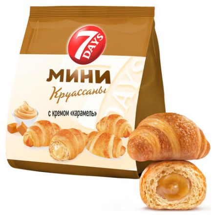 Круассаны мини 7DAYS крем "Карамель", 265 г, V2845