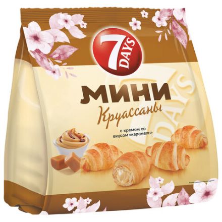 Круассаны мини 7DAYS крем "Карамель", 265 г, V2845