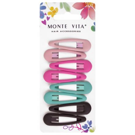 Заколки для волос НАБОР 8 шт., 5 см, клик-клак, soft touch, разные цвета, MONTE VITA (МОНТЕ ВИТА), 457092 Заколки для волос НАБОР 8 шт., 5 см, клик-клак, soft touch, разные цвета, MONTE VITA (МОНТЕ ВИТА), 457092