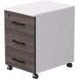 Тумба мобильная 0MX_ EVO 254T001W3/W3/DK 406х540х608 Белый/Дуб Пасадена