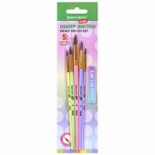 Кисти ПОНИ набор 5 шт. (круглые № 1, 2, 3,4, 5), блистер, BRAUBERG KIDS, 201072