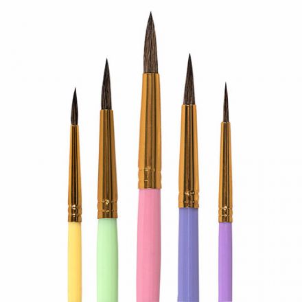 Кисти ПОНИ набор 5 шт. (круглые № 1, 2, 3,4, 5), блистер, BRAUBERG KIDS, 201072 Кисти ПОНИ набор 5 шт. (круглые № 1, 2, 3,4, 5), блистер, BRAUBERG KIDS, 201072
