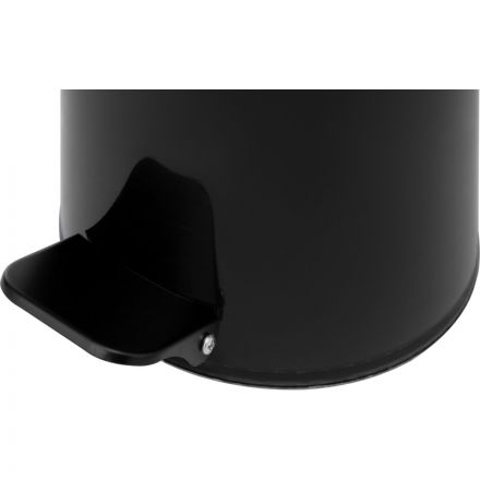 Ведро для мусора с педалью 7 л оцинкованная сталь черное (20х23 см) Ведро для мусора с педалью 7 л оцинкованная сталь черное (20х23 см)